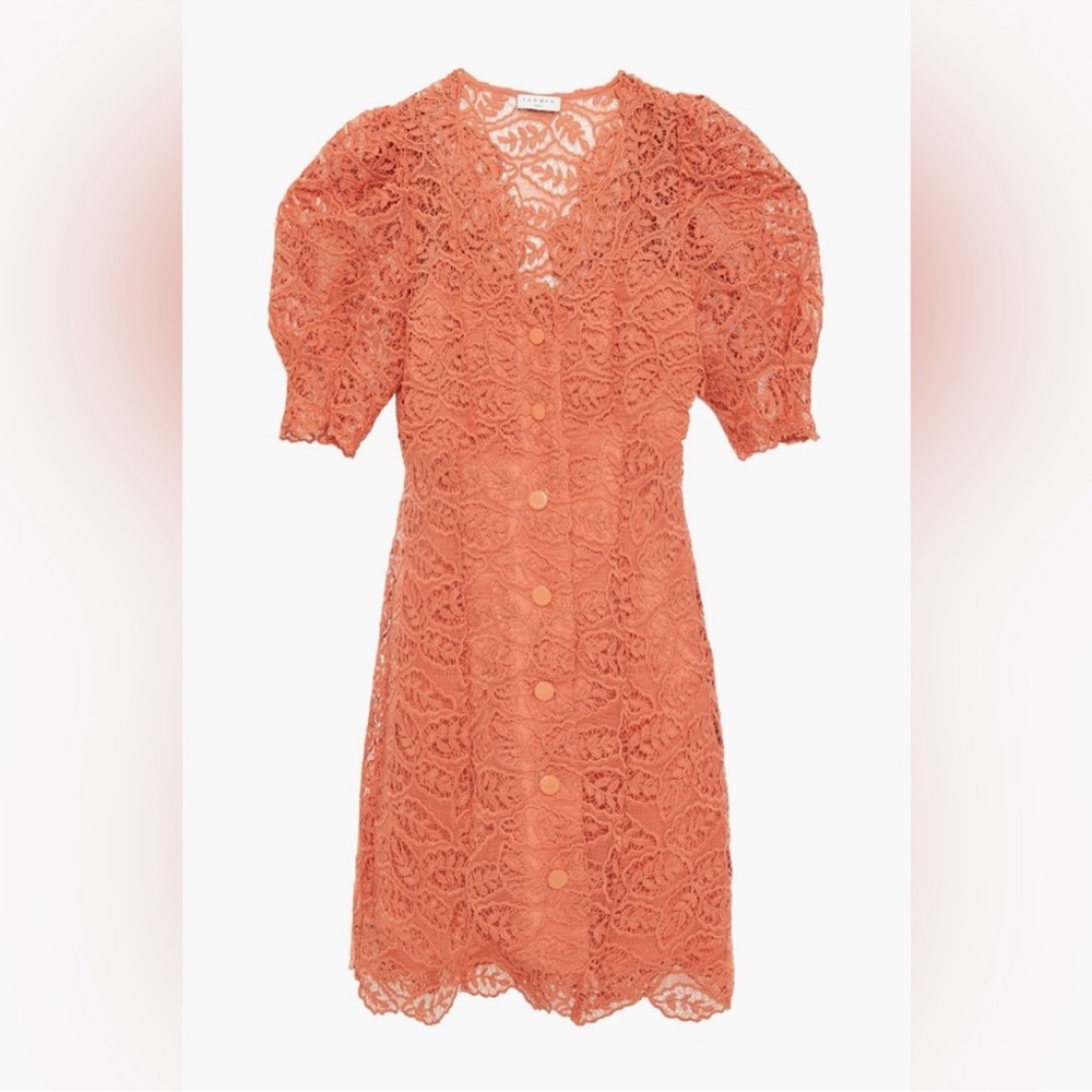 Sandro Paris snap up dress in Orange- NWOT